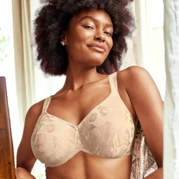 Wacoal 85567 Awareness Full Figure Seamless Bra Floral Natural Nude Sand 32G - Picture 7 of 8